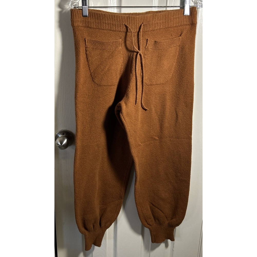 Free Assembly Knit Jogger Lounge Pants Drawstring Waist Brown Rust Size M